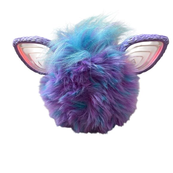 Furby Interactive Toy 2023 Purple Plush Tie Dye Glowing Ears Works ****FRENCH - Picture 3 of 6